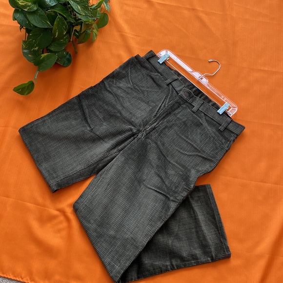 NWOT Vintage Mens Corduroy Grey Textured Stripped Pants - Picture 8 of 12